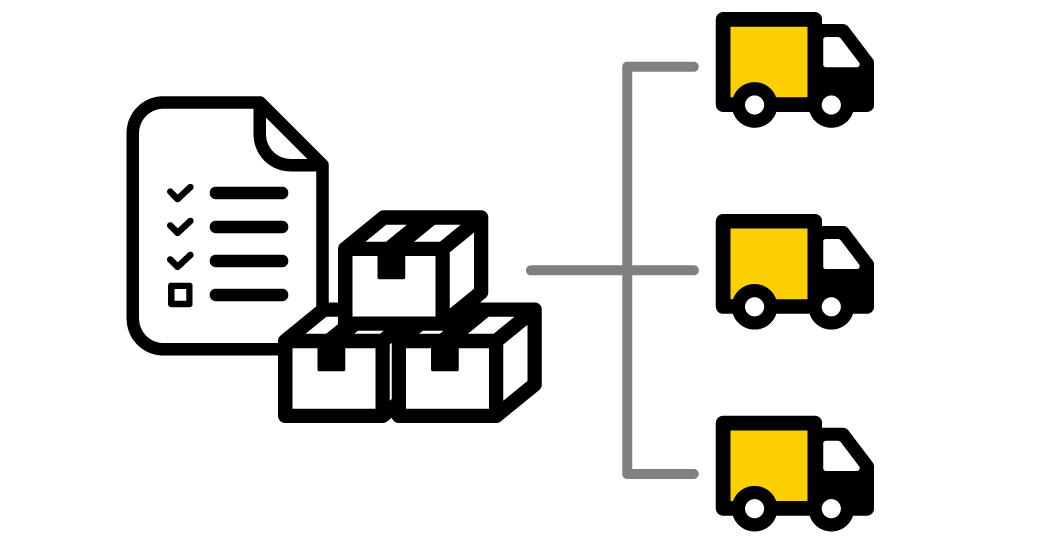 在庫引き当て、仕分けなどを効率化。出荷に必要な帳票類の印刷もまとめて出力可能!